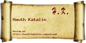 Hauth Katalin névjegykártya