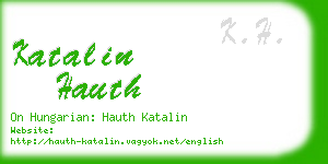 katalin hauth business card